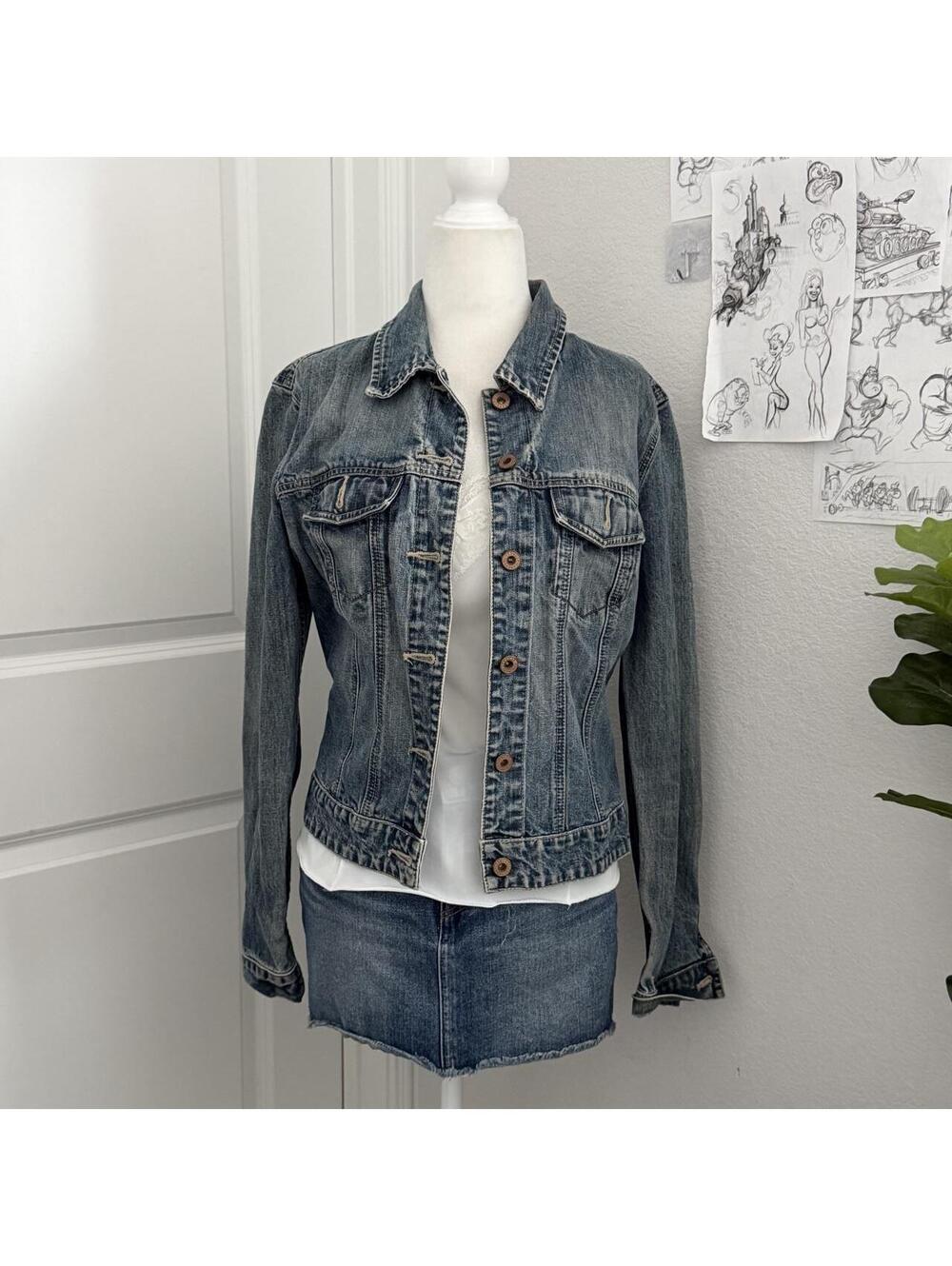 Gap blue 100% cotton denim jacket